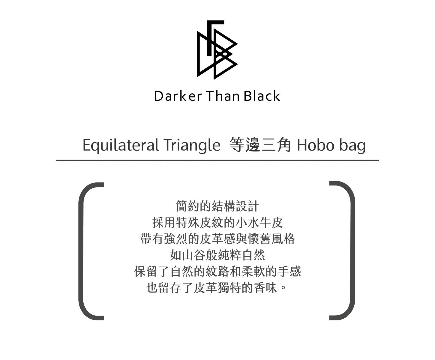 Equilateral Triangle Hobo Bag  等邊三角側背包