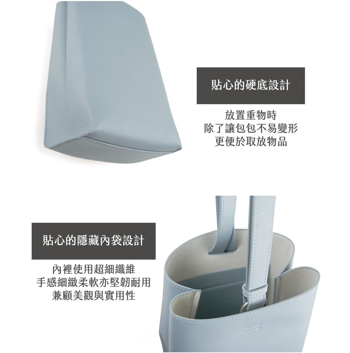 DTB-Half Rectangular Bucket Bag迷你兩用方形水桶後背包-Glacier Grey冰川灰