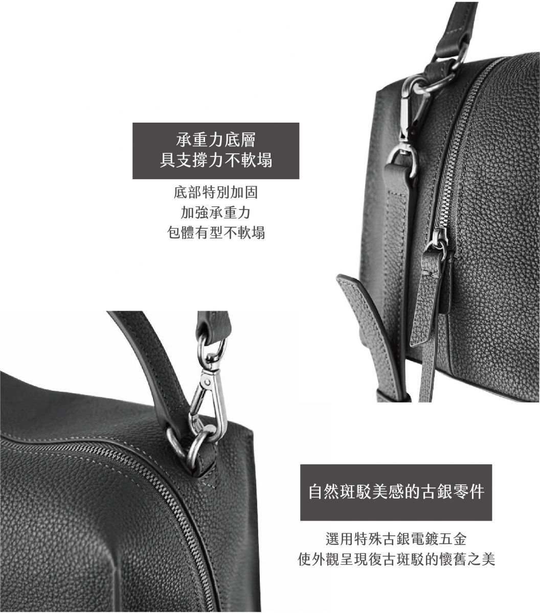 DTB_Mini Valley Cube Shoulder Bag迷你方型軟包_黑色/荔枝紋