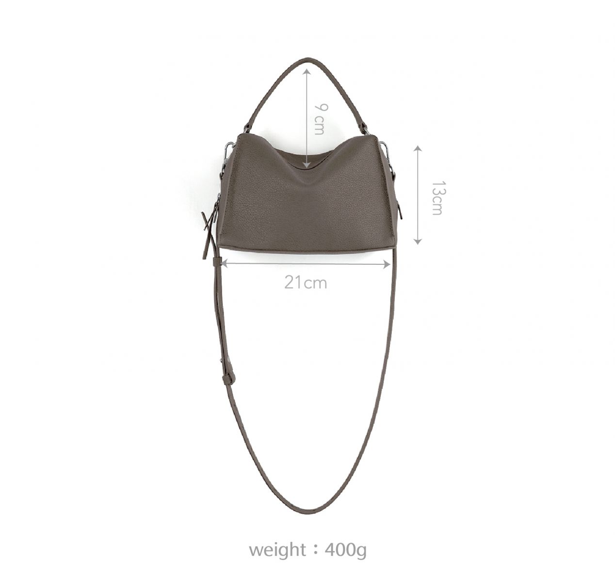 DTB_Mini Valley Cube  Shoulder Bag迷你方型軟包-December Sky Grey天空灰