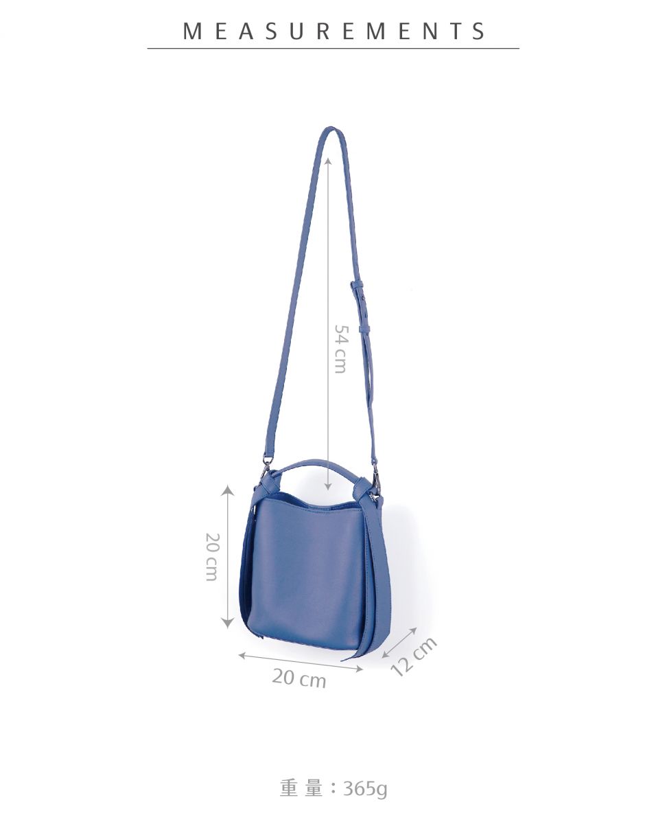 Knot Bucket Shoulder Bag 扭結側背包 - Star Sapphire 青玉藍