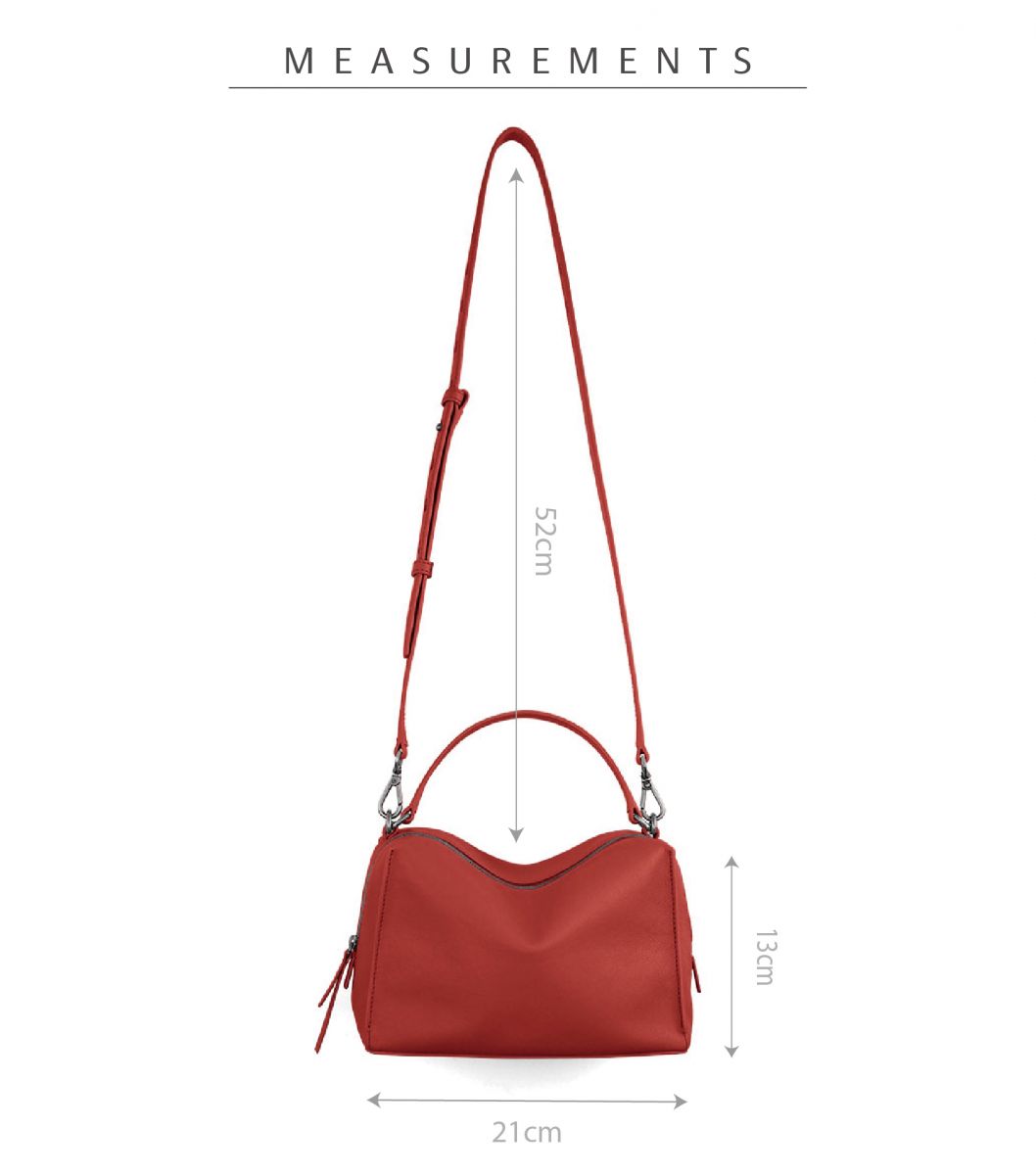 DTB_Mini Vally Cube Shoulder Bag 迷你方型軟包_Sunset Peel 暮柚紅