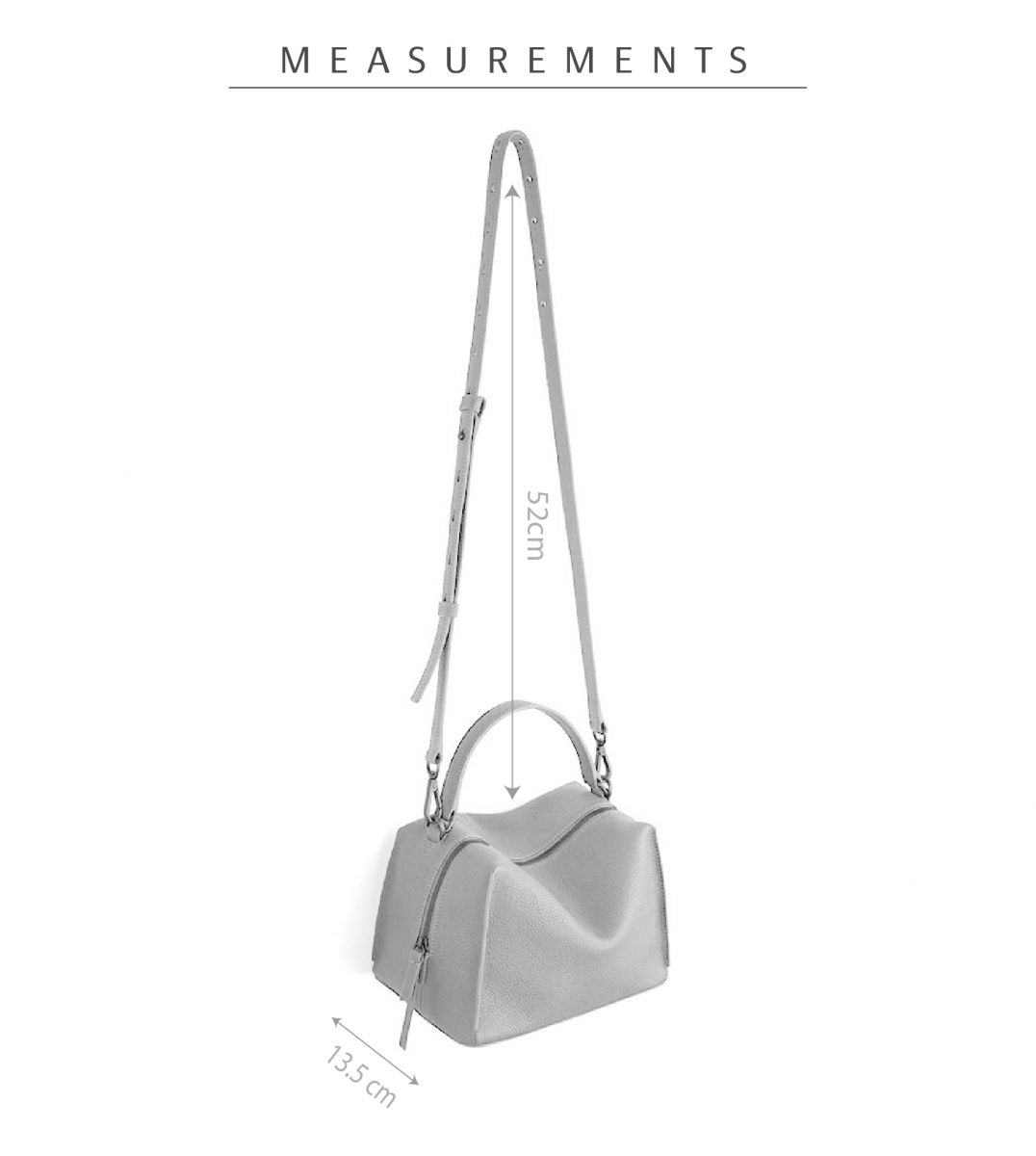 DTB_Mini Valley Cube Shoulder Bag迷你方型軟包_Mist Pebble 霧石灰