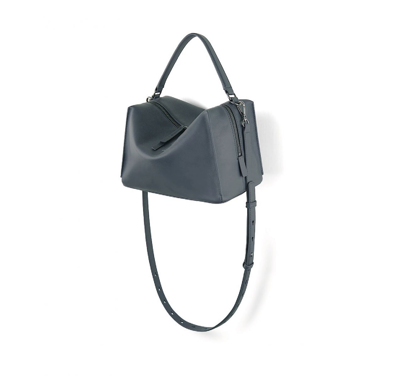 DTB_Valley Cube M Shoulder Bag_中型方型軟包_Blue Mirage 霧灰藍