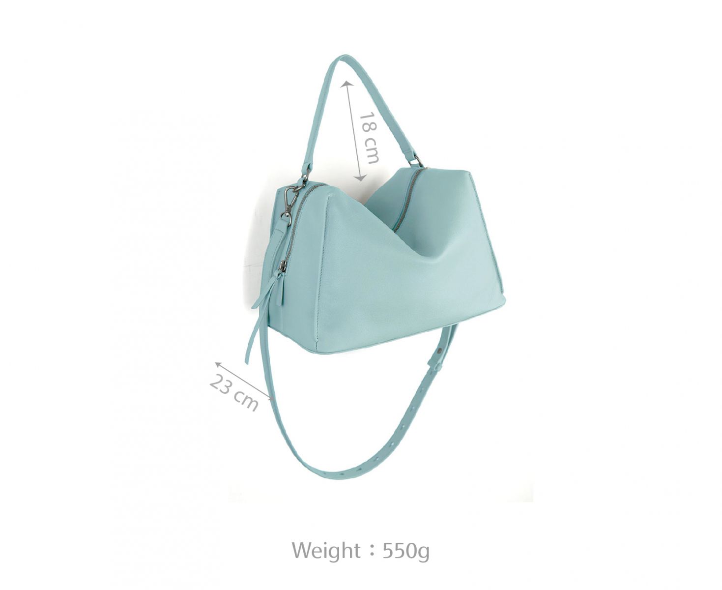 DTB_Valley Cube Shoulder Bag 方型軟包-Air Blue青空藍